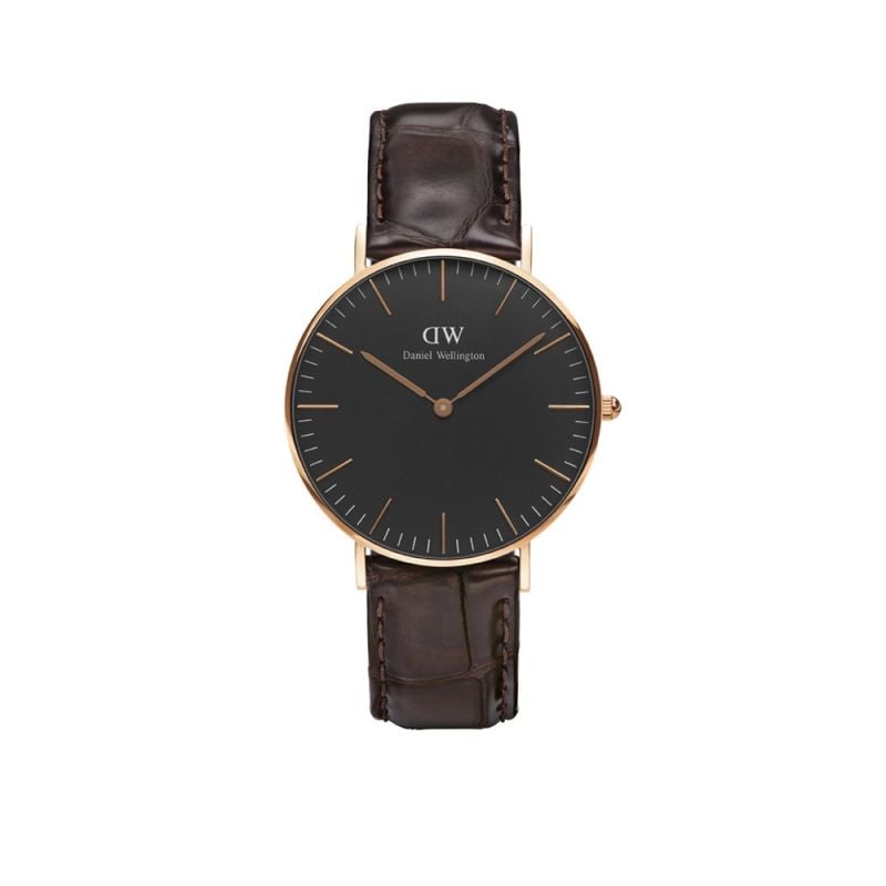 Daniel Wellington Classic Black York Rose 36mm -rannekello DW00100140-1