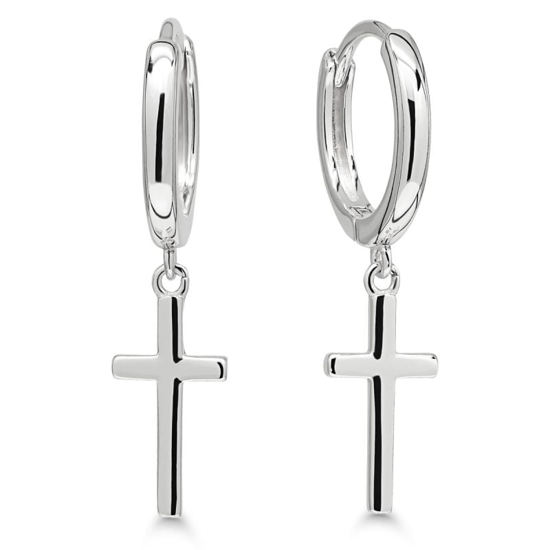 Hopeiset ristikorvakorut E-23399-1