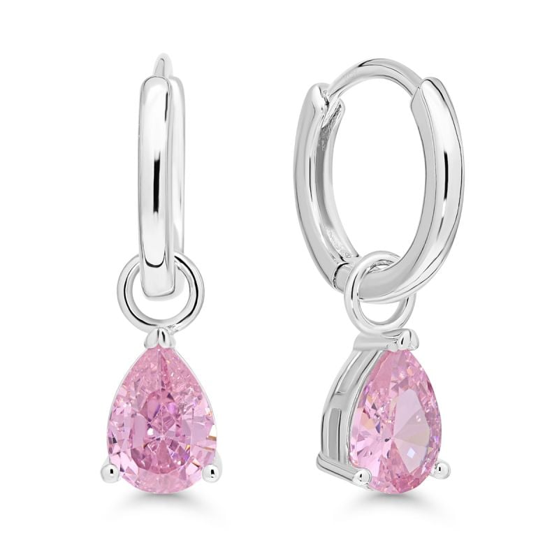 Hopeiset korvakorut E-24483ZPINK-1