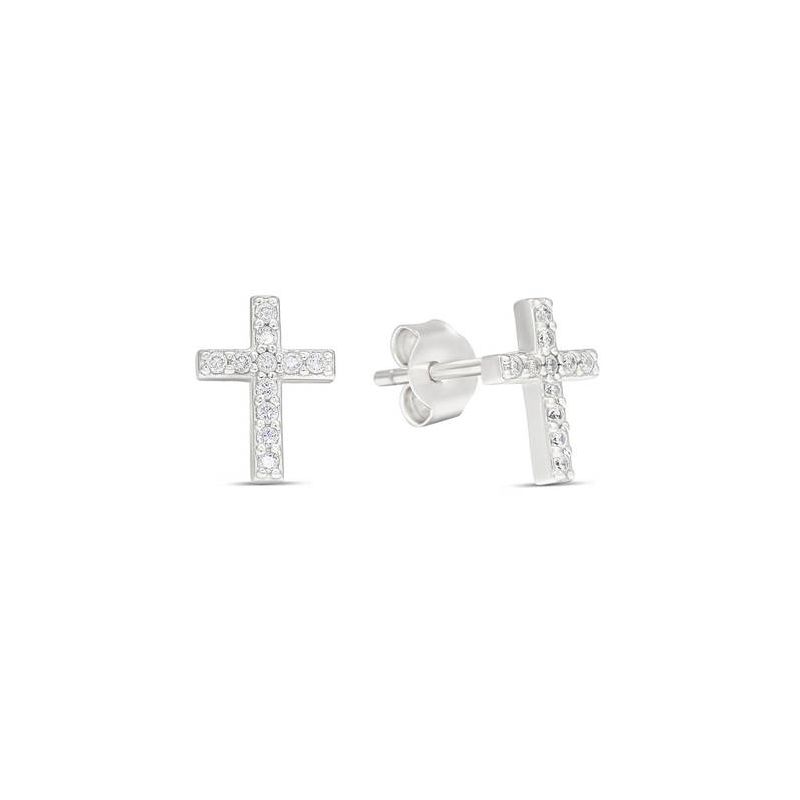 Hopeiset ristikorvakorut E-7500Z-1