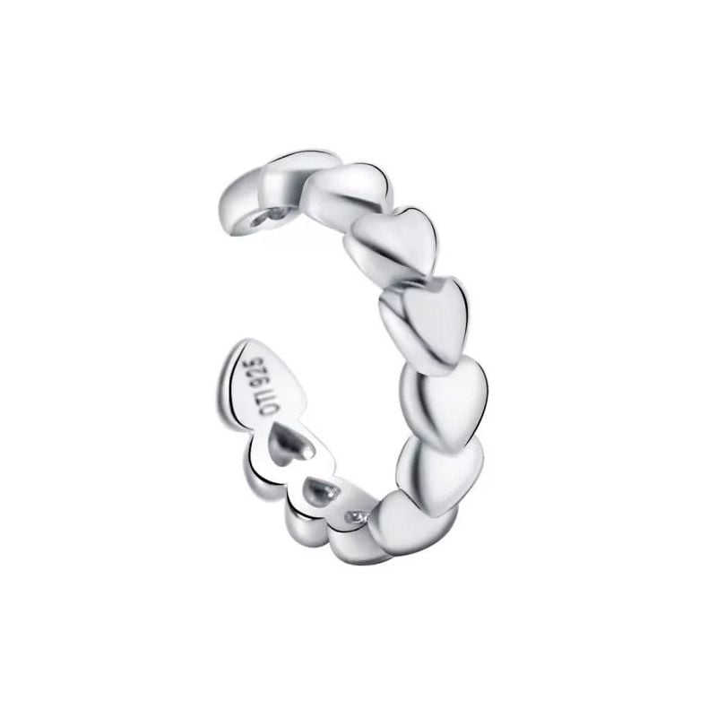 Hopeinen Ear Cuff korvakoru E32944
