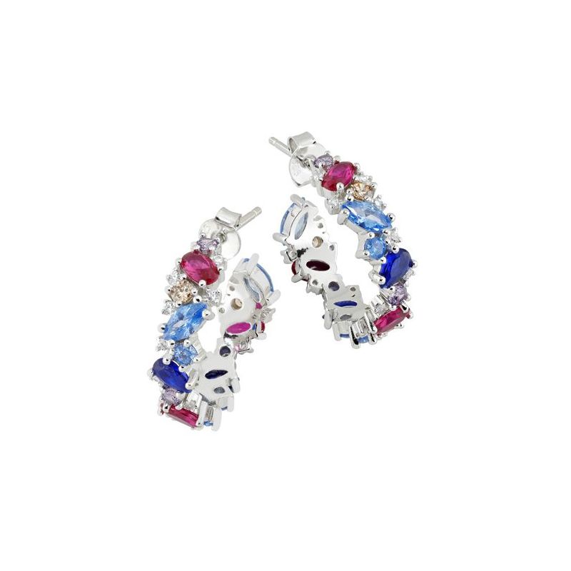Hopeiset korvakorut 24x6 mm EARRING MULTIC-1