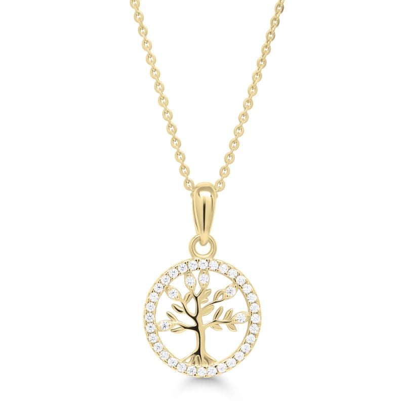 Silberkette Lebensbaum, Vergoldet BOL-N1965ZG/40-45CM