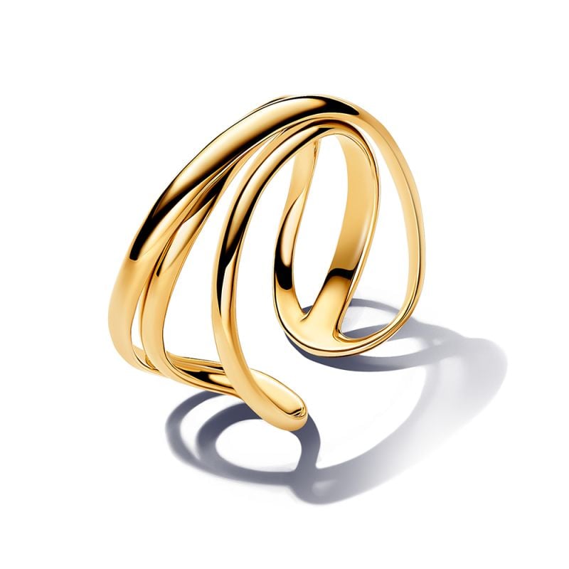 Pandora Organically Shaped Triple Band Open sormus 163284C00-3