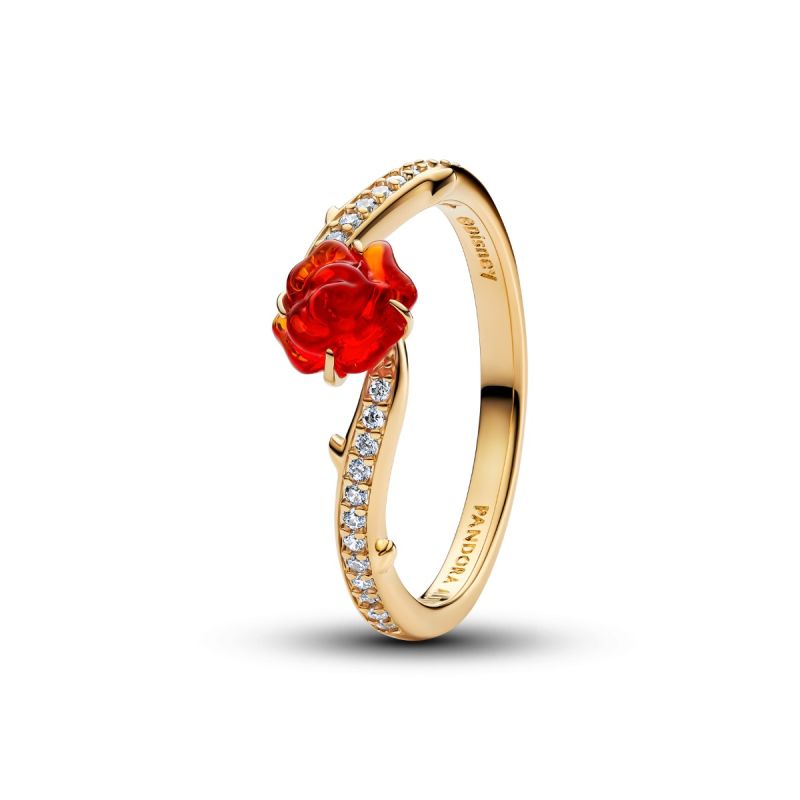 Pandora Disney Beauty and the Beast Enchanted Rose Ring 163984C01