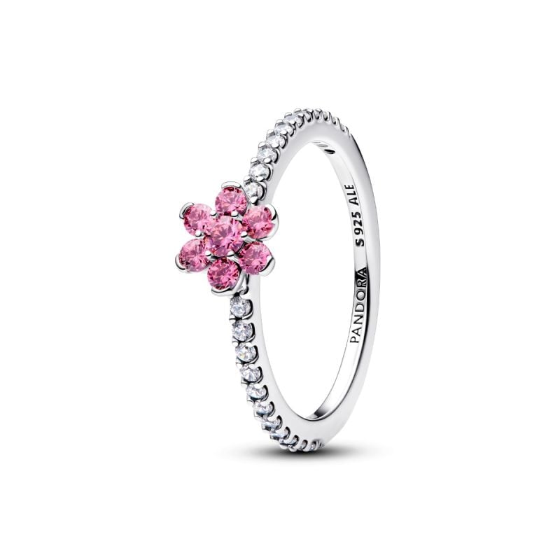 Pandora Sparkling Pink Flower Ring 194499C02