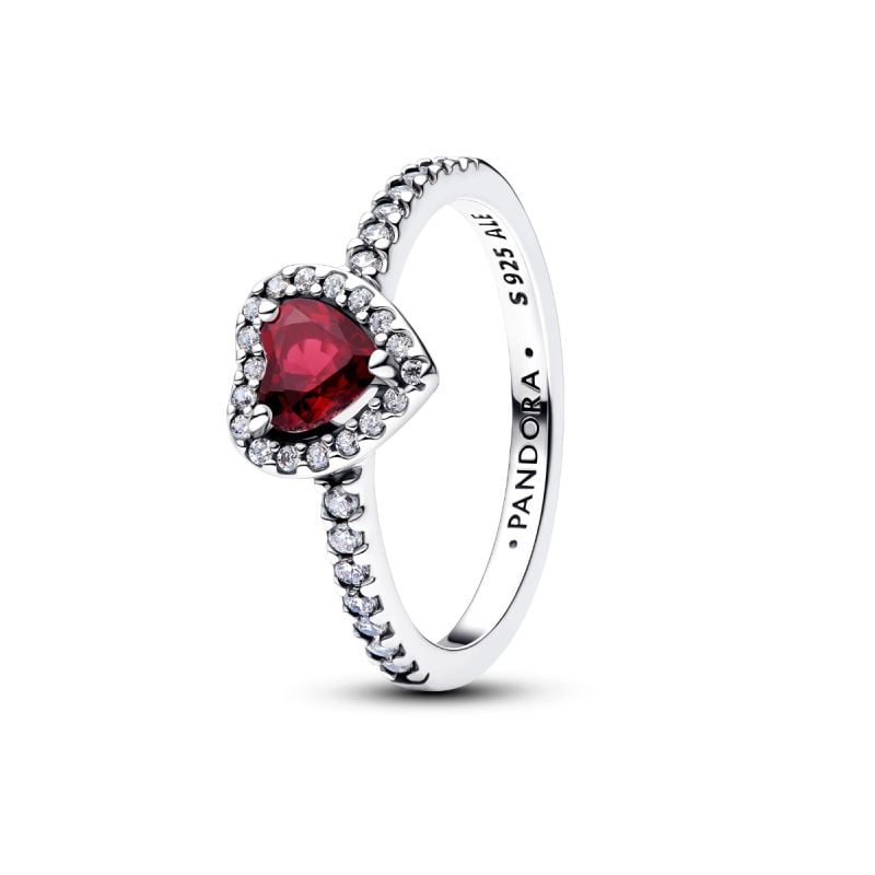 Pandora Elevated Fuchsia Rose Heart Ring 198421C13