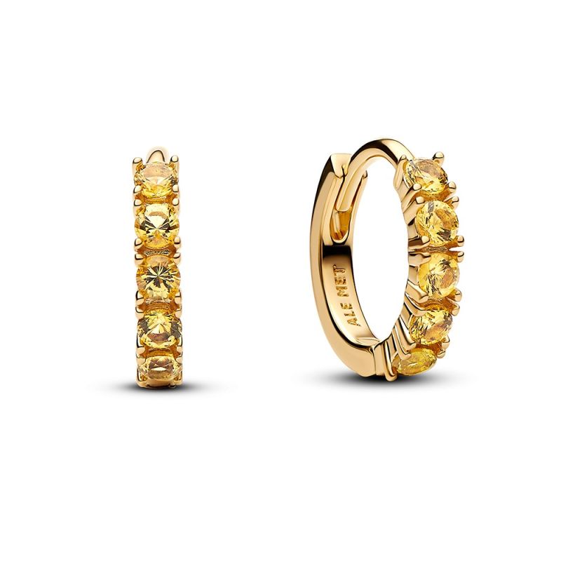 Pandora Hoop Earrings Yellow Huggie korvakorut 263849C01-1