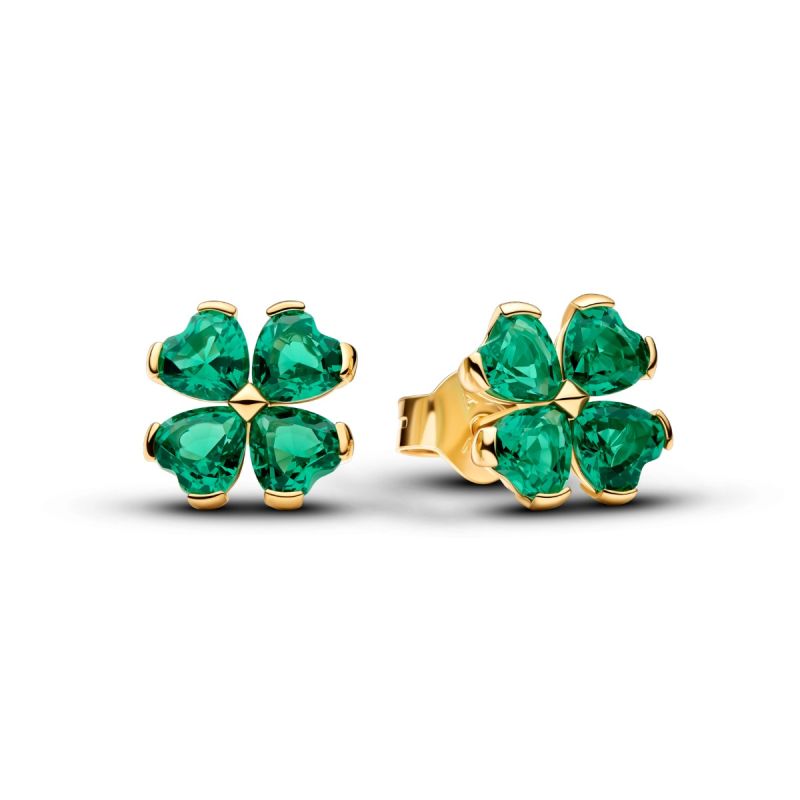 Pandora Green Lucky Clover Stud korvakorut 264500C01
