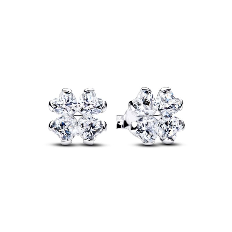 Pandora Sparkling Lucky Clover Stud Ohrringe 294500C01