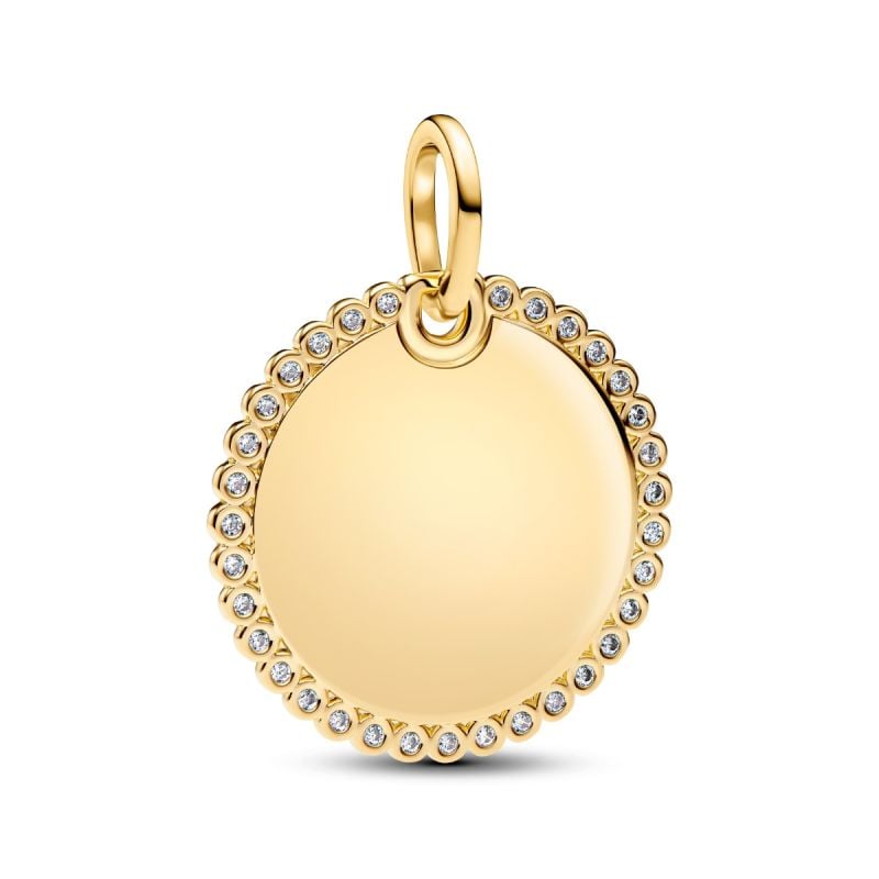 Pandora Engravable Round Tag Pendant hela 364007C01