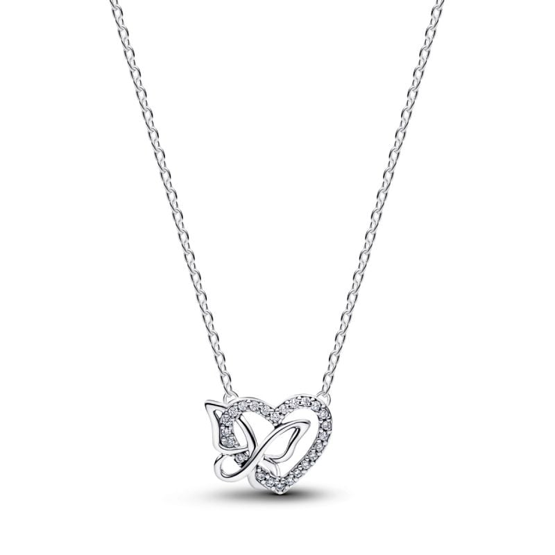 Pandora Entwined Heart & Butterfly Halskette 394477C01-45