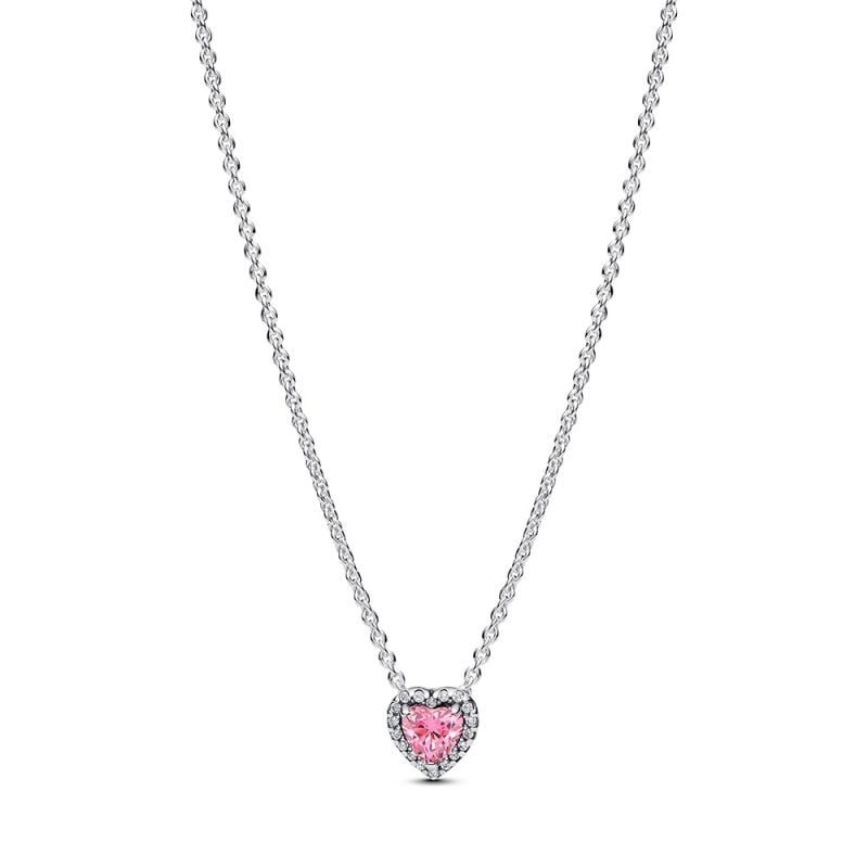 Pandora Pink Elevated Heart Halskette 398425C02-45-1