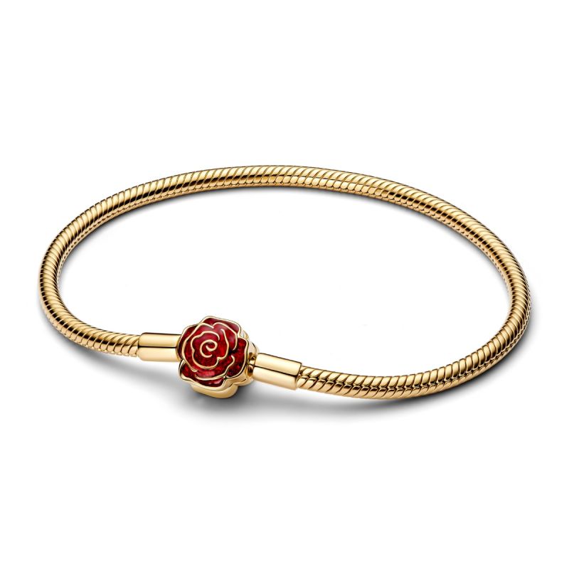 Pandora Disney Beauty and the Beast Enchanted Rose Snake Chain Armband 17 cm 564019C01