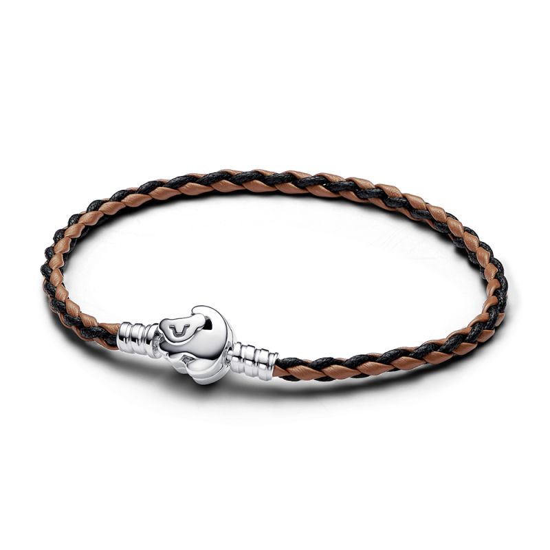 Pandora Moments Braided Leather Disney The Lion King Clasp rannekoru 17,5 cm  593361C01-S1-1