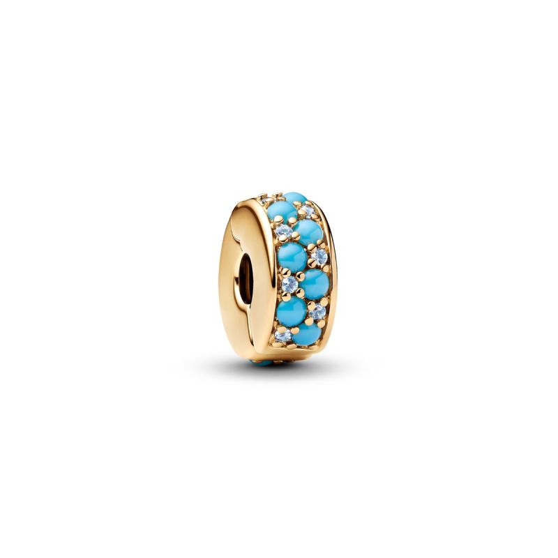 Pandora Aqua Blue Clip Charme 763902C01-1