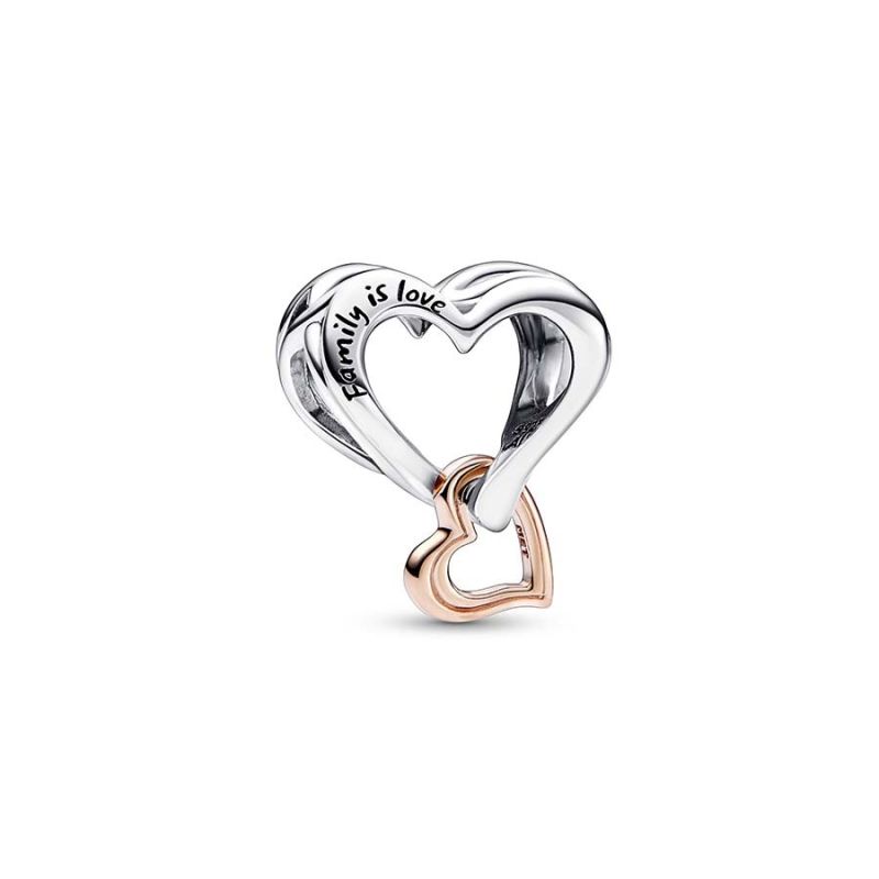 Pandora Two-tone Openwork Infinity Heart berlock 782642C00-1