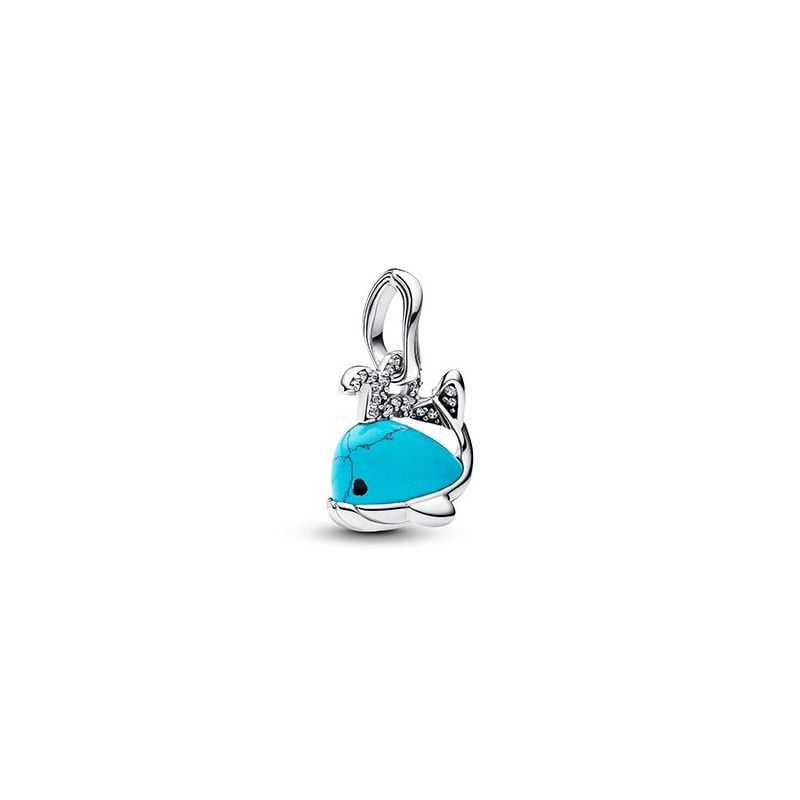 Pandora Turquoise-coloured Whale Dangle Charm hela 793822C01-1