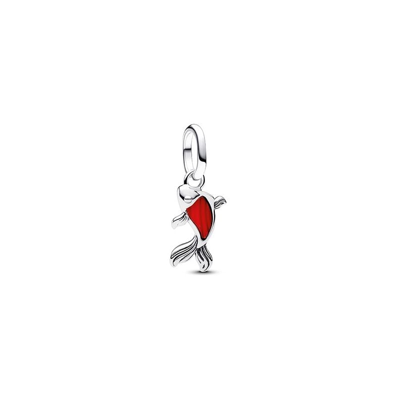 Pandora Red Murano Glass Koi Fish Mini Dangle Charm hela 793863C01-1
