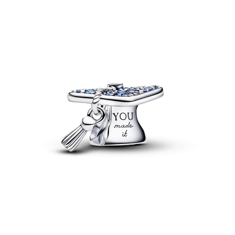 Pandora Sparkling Blue 2026 Graduation Cap hela 794461C01