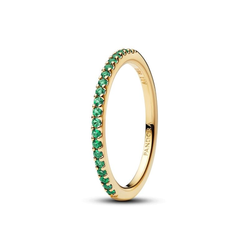 Pandora Sparkling Green Half-Eternity Band Ring 162999C03