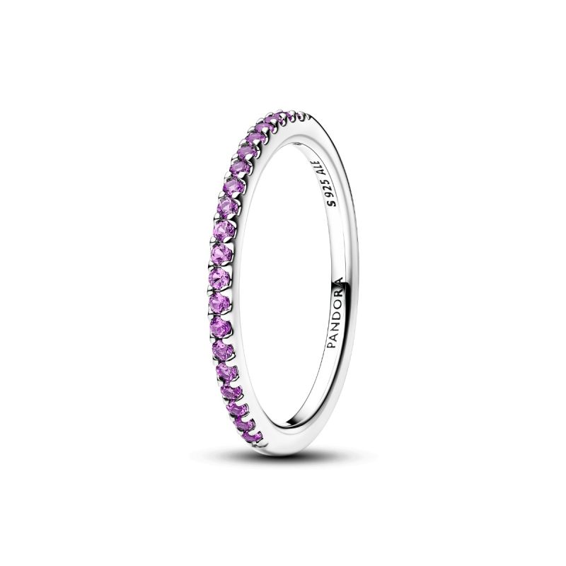 Pandora Sparkling Purple Half-Eternity Band Ring 192999C04