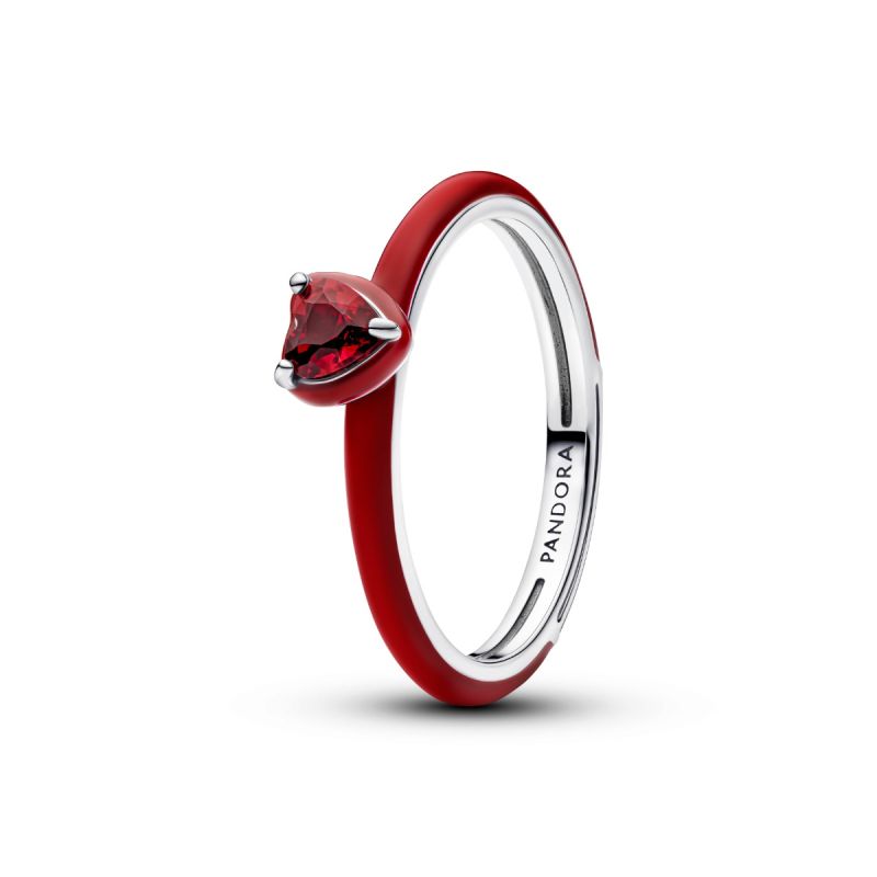 Pandora Red Chakra Heart Ring 193088C05