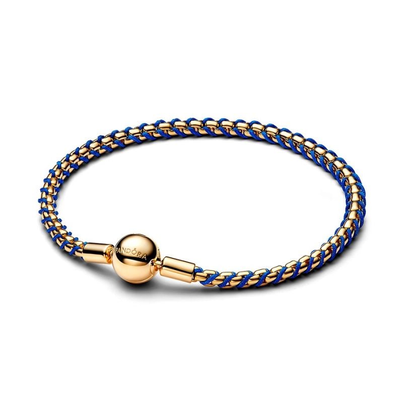 Pandora Blue Cord Box Chain armband 563816C02