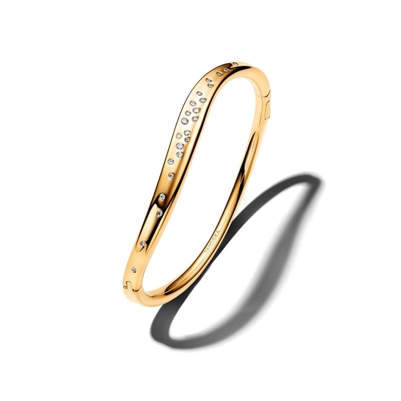 Pandora Organically Shaped Stone-Set Bangle Armband 564655C01