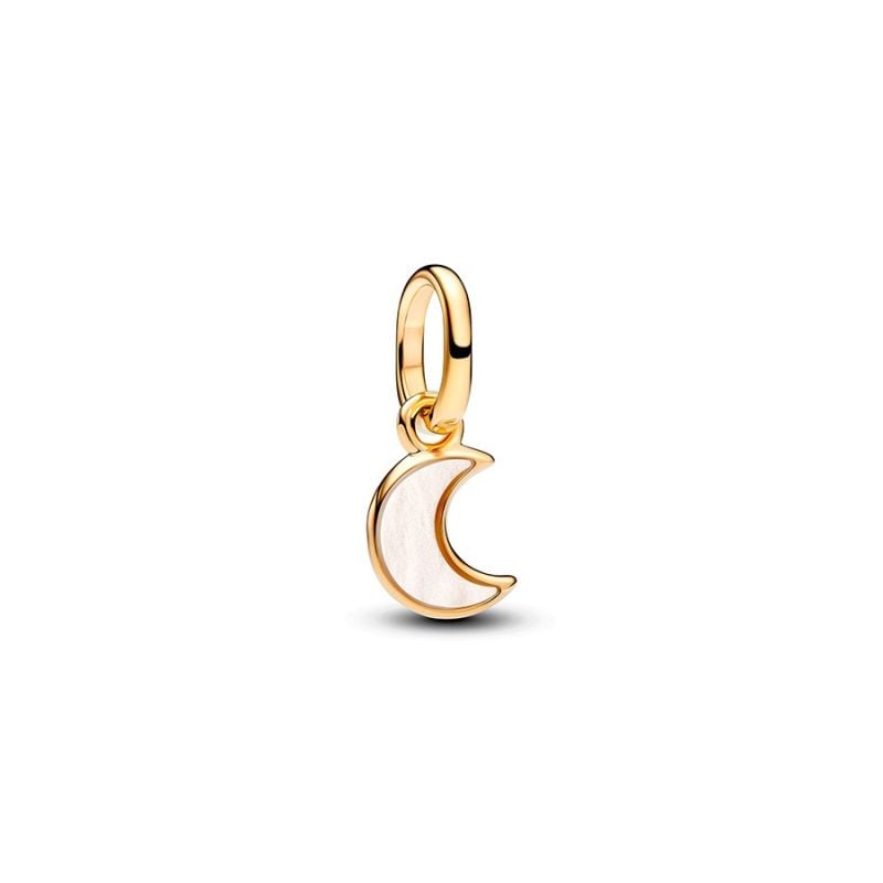 Pandora White Crescent Moon Mini Dangle Charme 764614C01