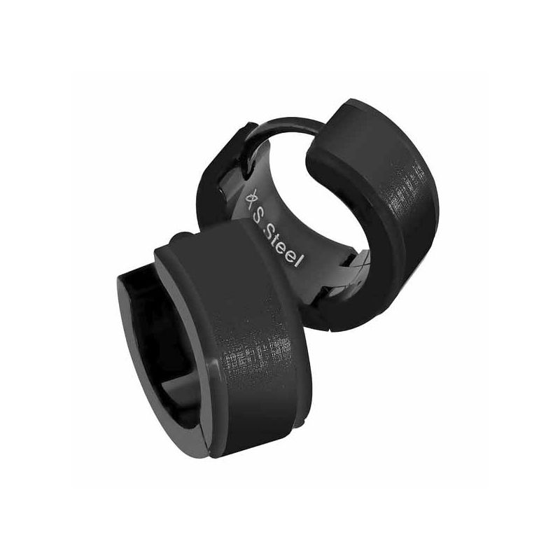 Mustat teräskorvakorut 13 mm INER24B-1