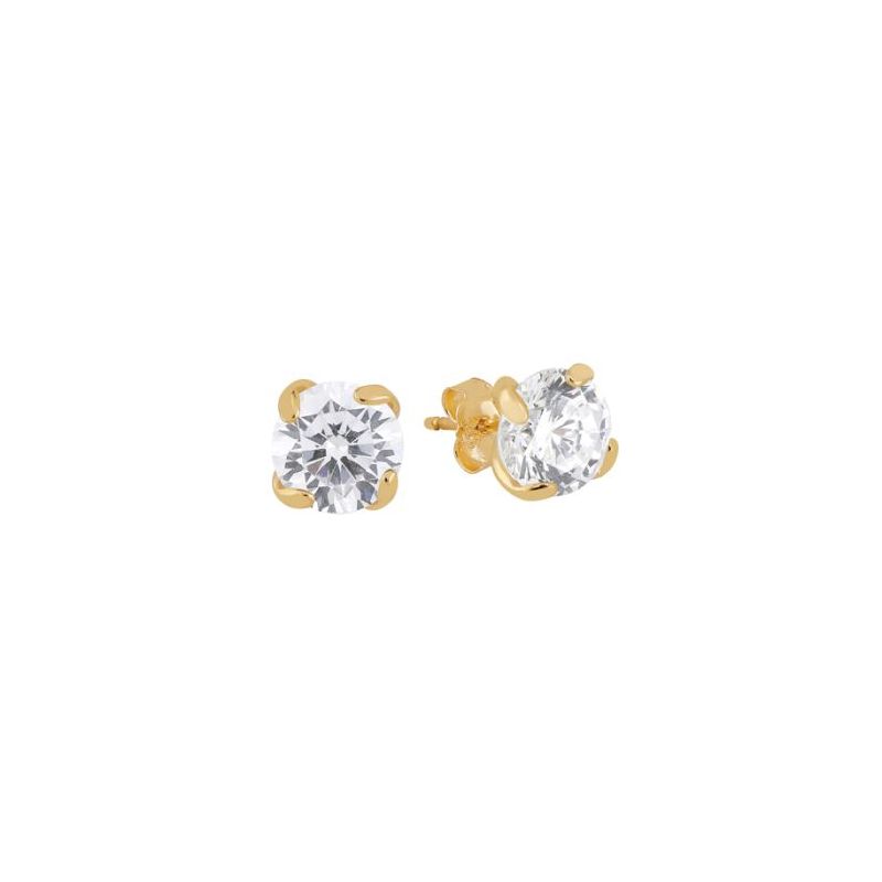 Goldene Ohrringe, 7 mm JE18351-CZ-1