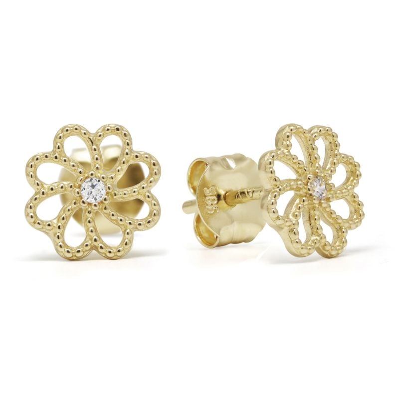 Gold Ohrringe, Blume K-E95208Z-1