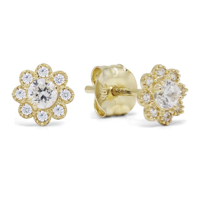 Gold BlumeOhrringe K-E96749Z-1