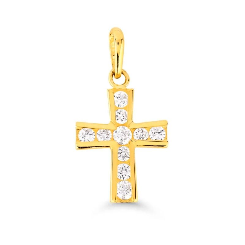 Goldener Kreuzanhänger K-P61176Z
