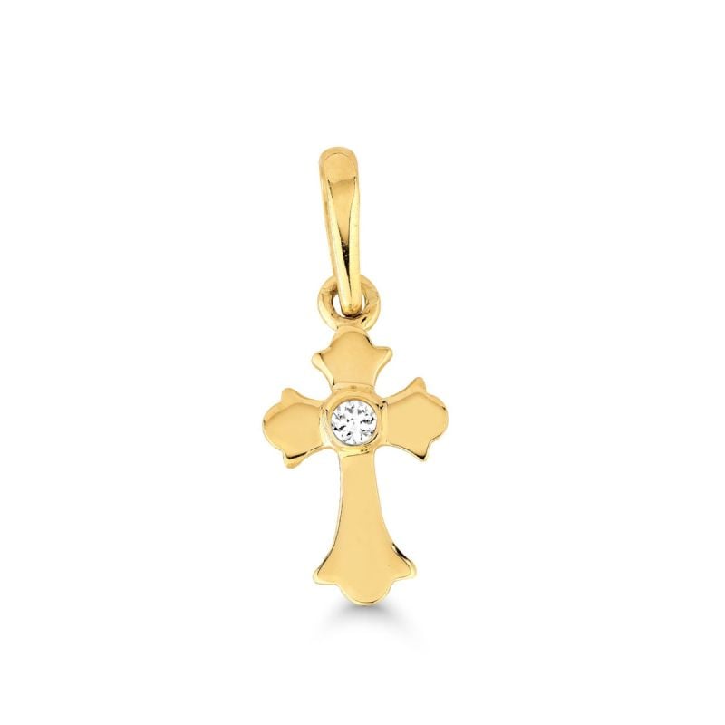 Goldener Kreuzanhänger K-P61327Z