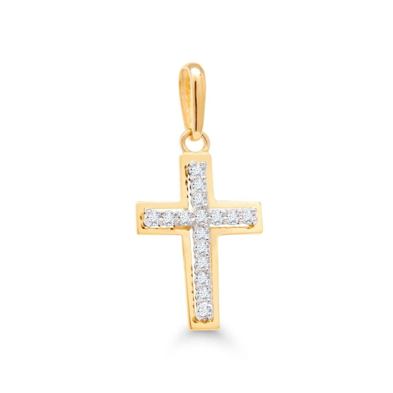 Goldener Kreuzanhänger K-P61488Z
