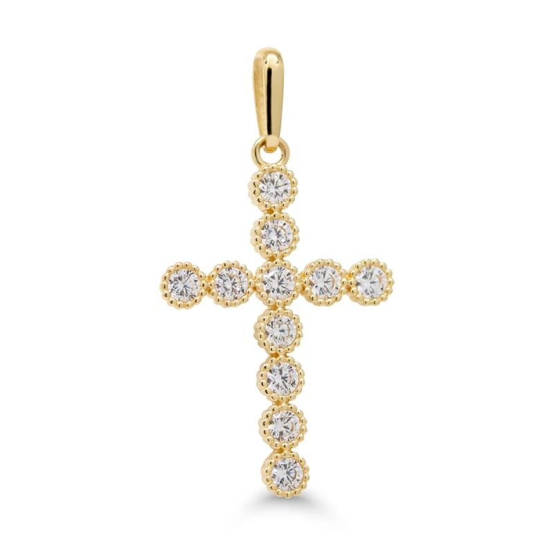 Goldener Kreuzanhänger K-P66692Z
