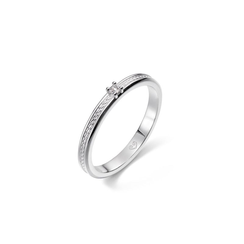 Kalevala Ikiaikainen timanttisormus, valkokulta 0,02ct  541000111D-8