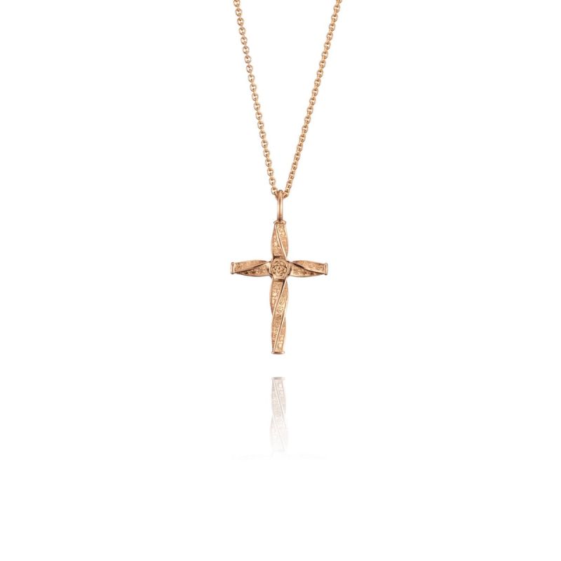 Lumoava Aarre Risti (14K) -kaulakoru L7020 7300 -1