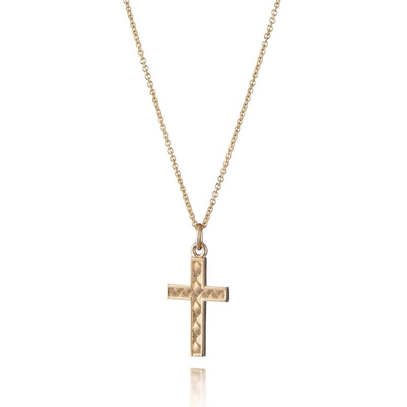 Lumoava Oiva -ristikaulakoru 50cm 14K L70231600500-1