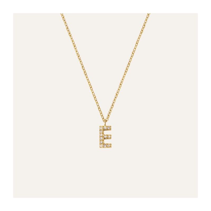 Mockberg Petite Stone Letter, E Halskette MB0075-1