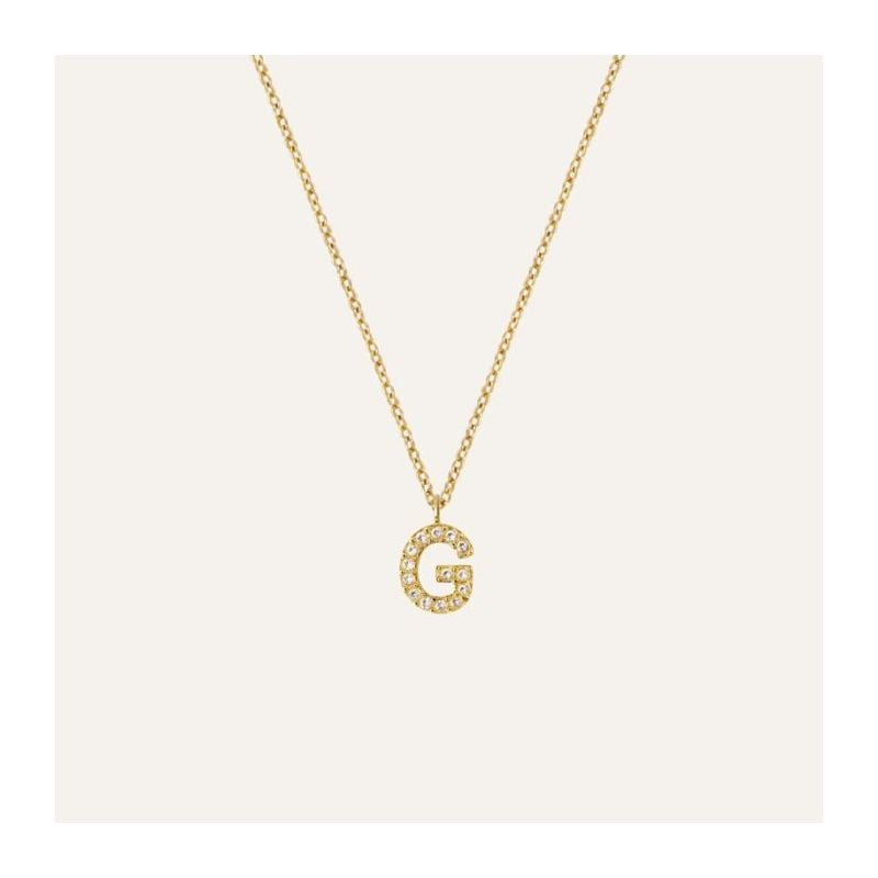 Mockberg Petite Stone Letter, G halsband MB0077-1