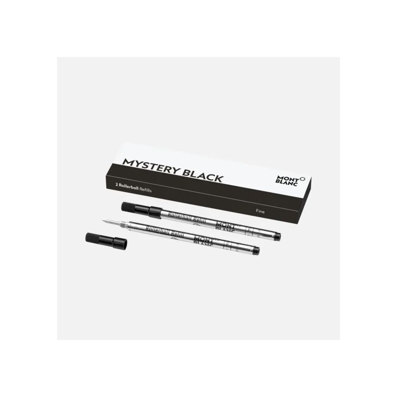 Montblanc Rollerball täyte, Fine Mystery Black / 2kpl MB128230-1