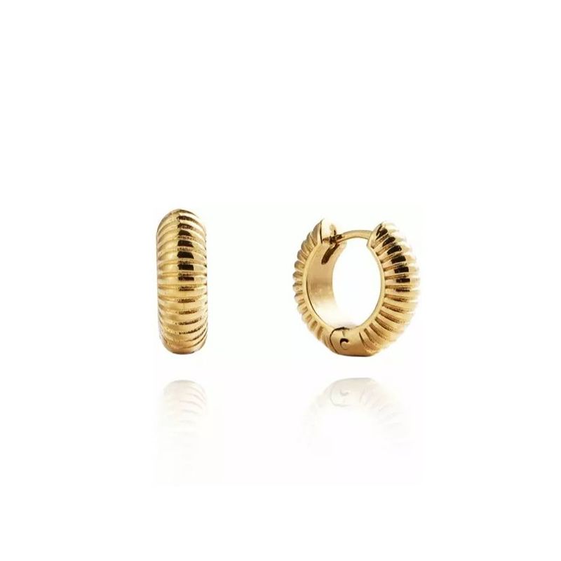 Mockberg Ribbed Hoops Ohrringe MO228