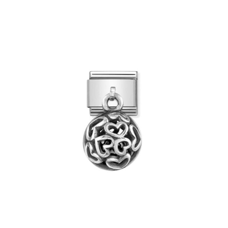 Nomination Classic Charms Black Agate Hearts 331810/02-1