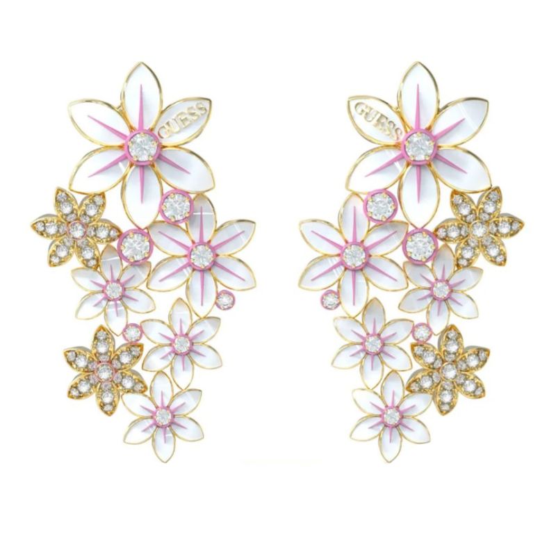 Guess White Lotus örhängen JUBE04129JWYGWHT/U-1
