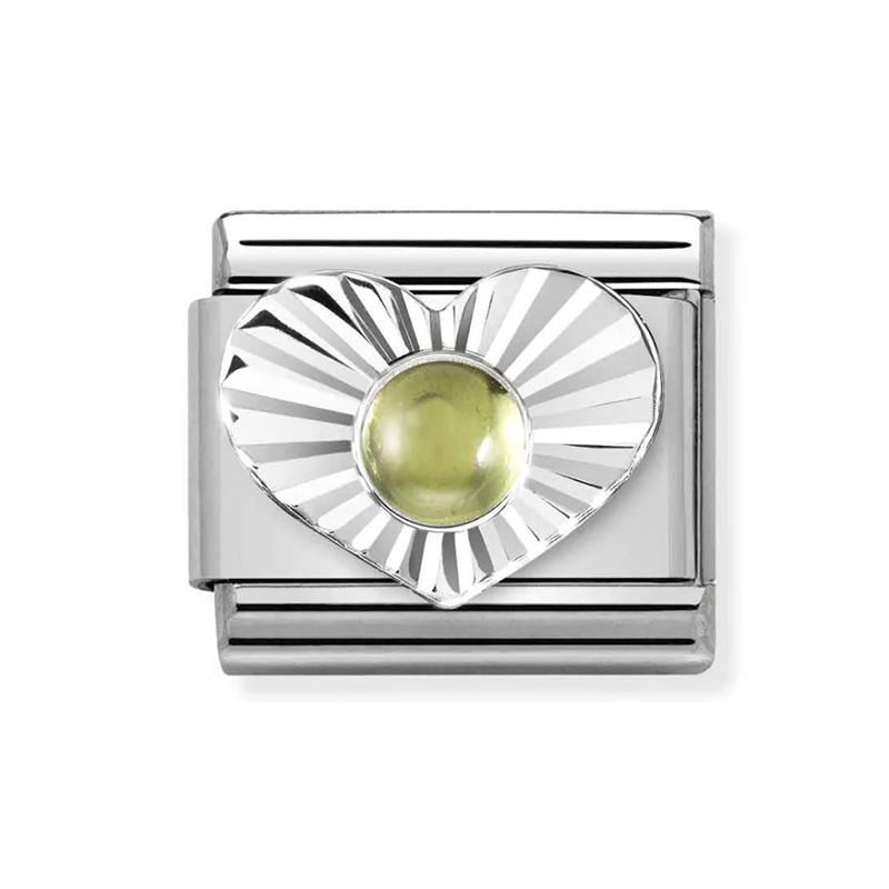 Nomination Classic Heart Peridot 330508/36-1