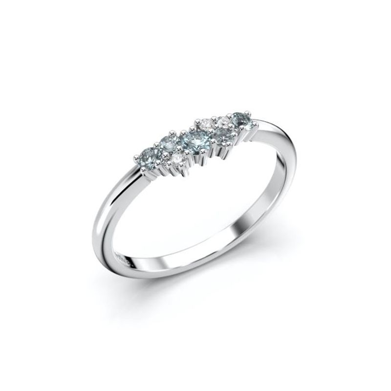 Festive Nadja Blue timanttisormus 14-650-018B-VK-HSI1-3