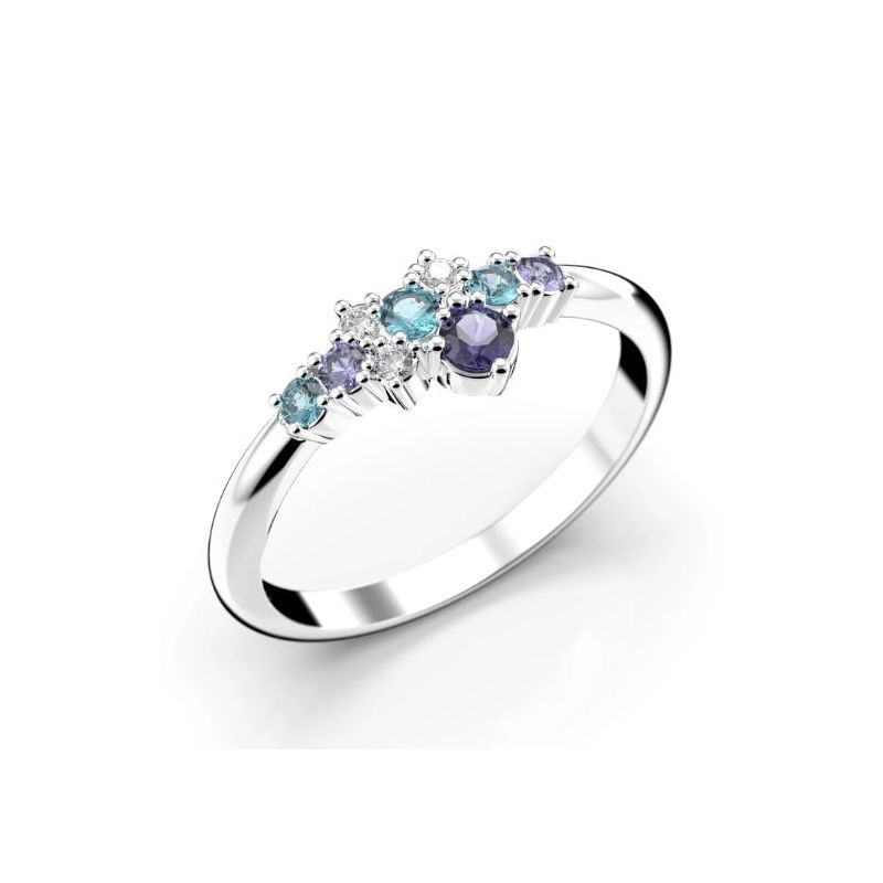 Festive Nelly Blue timanttisormus 14-609-019B-VK-HSI1-2